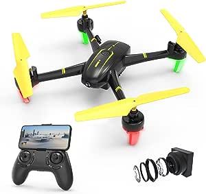 Elinoover Drone with Camera for Adults and Kids,1080P HD FPV Camera Drones for Girls and Boys Gifts,APP Control,3D Flips,RC Quadcopter WiFi FPV Live Video,Long Battery Life